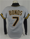 Barry Bonds 1986 Pittsburgh Pirates Game Used Rookie #7 Jersey w/Dave Miedema LOA