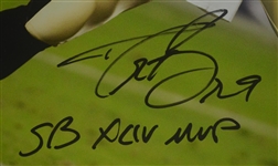 Drew Brees Autographed & Framed 16x20 Super Bowl XLIV MVP Inscribed Photo