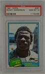 Rickey Henderson 1981 Topps Card #261 PSA 10 Gem Mint