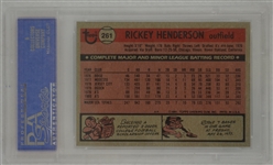 Rickey Henderson 1981 Topps Card #261 PSA 10 Gem Mint