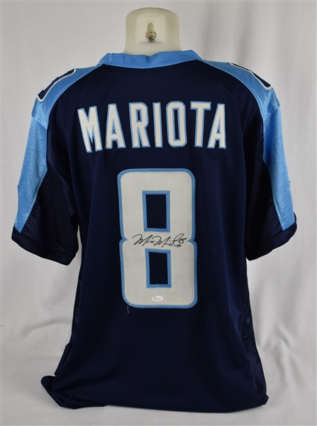 Marcus Mariota Autographed Tennessee Titans Blue Jersey