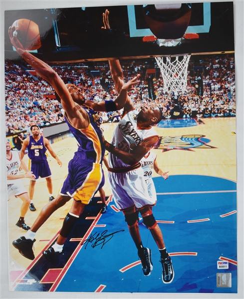 Kobe Bryant 2001 NBA Finals Autographed 16x20 Photograph