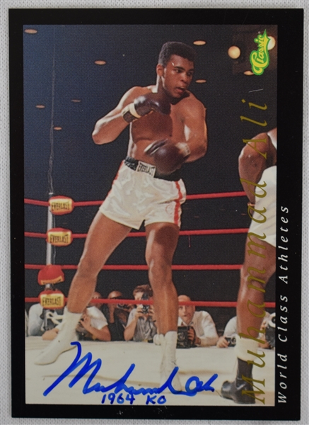 Muhammad Ali Autographed & Inscribed Boxing Card