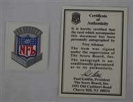Troy Aikman Dallas Cowboys Autographed Football Card