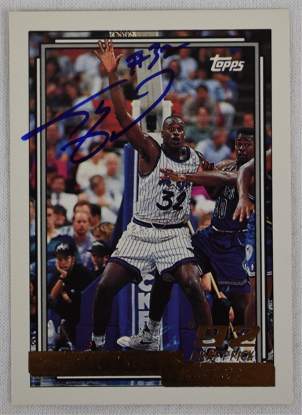 Shaquille ONeal Autographed Rookie Basketball Card