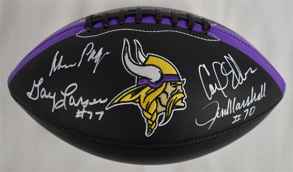 Purple People Eaters Autographed Football