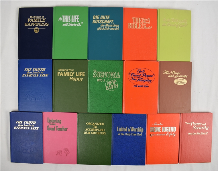 Collection of 16 1960s-1980s Watchtower Hardcover Books