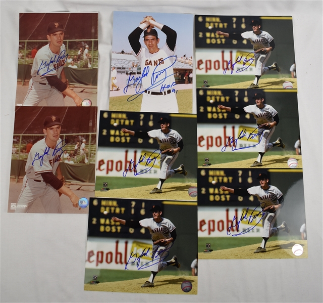 Gaylord Perry Lot of 8 Autographed 8x10 Photos
