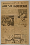 Hank Aaron HR #714 & #715 Newspaper