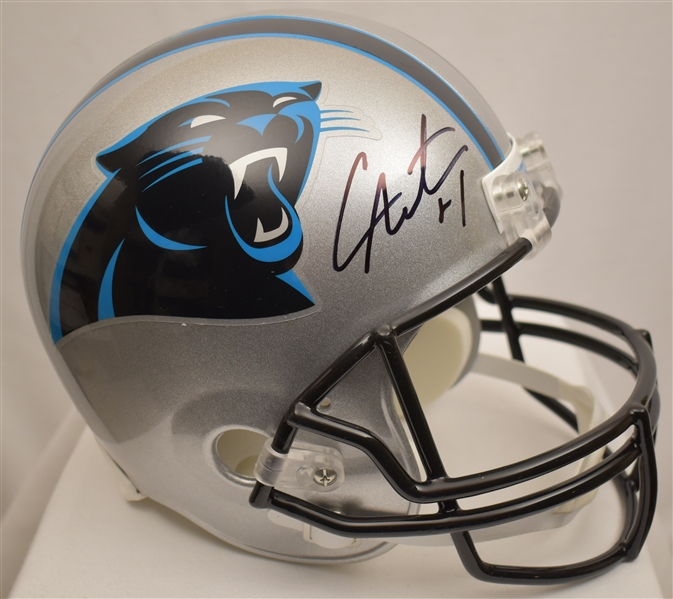 Cam Newton Autographed Carolina Panthers Full Size Helmet