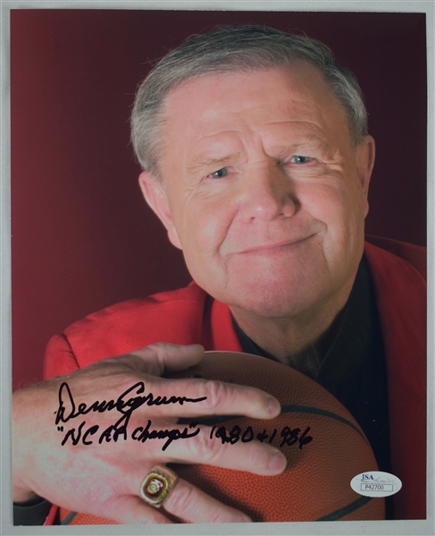 Denny Crum Autographed & Inscribed 8x10 Photo