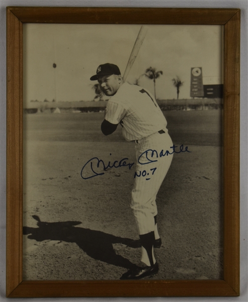 Mickey Mantle Autographed & Inscribed Photo