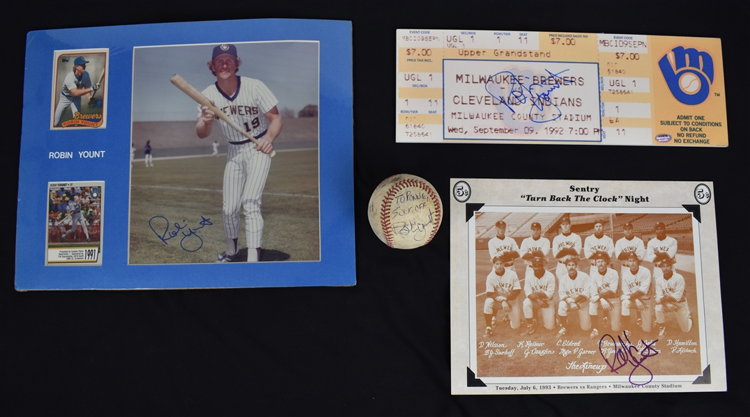 Robin Yount Autograph Collection