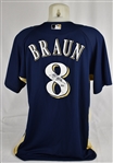 Ryan Braun 2010 Milwaukee Brewers BP Jersey MLB Authentication w/Light Use