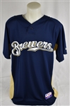 Ryan Braun 2010 Milwaukee Brewers BP Jersey MLB Authentication w/Light Use