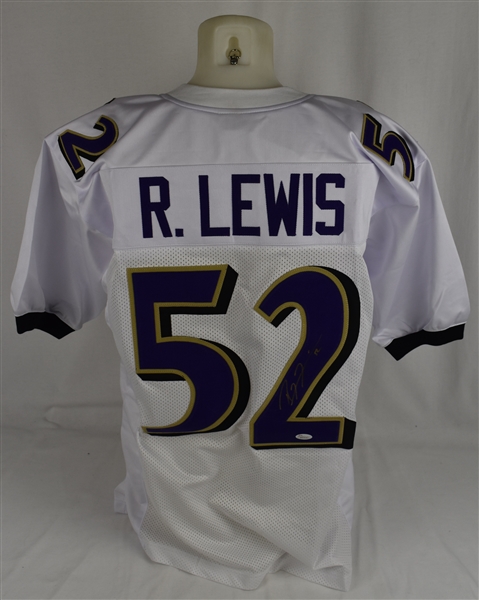 Ray Lewis Autographed Baltimore Ravens Jersey