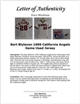 Bert Blyleven 1989 California Angels Game Used Jersey w/Dave Miedema LOA
