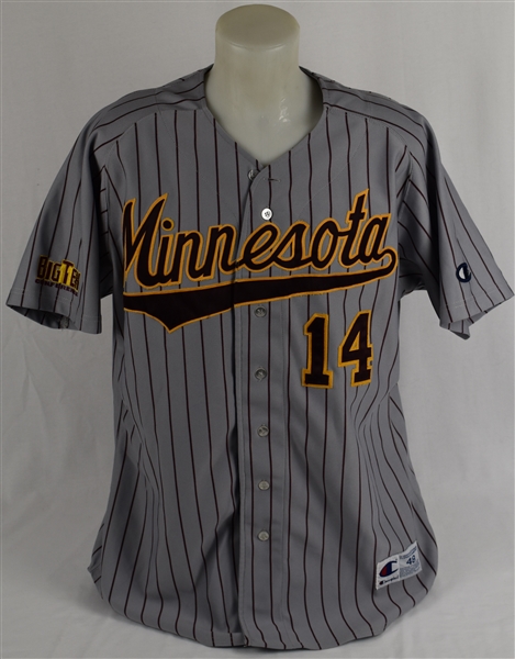 John Anderson c. 1990s Minnesota Gophers Game Used Jersey w/Dave Miedema LOA