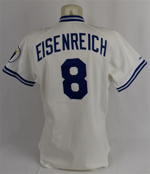 Jim Eisenreich 1991 Kansas City Royals Game Used Jersey w/Dave Miedema LOA