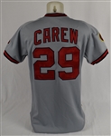 Rod Carew 1985 California Angels Game Used Jersey w/Dave Miedema LOA