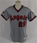 Rod Carew 1985 California Angels Game Used Jersey w/Dave Miedema LOA