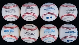 The 500 Home Run Club Lot of 8 Autographed Baseballs 