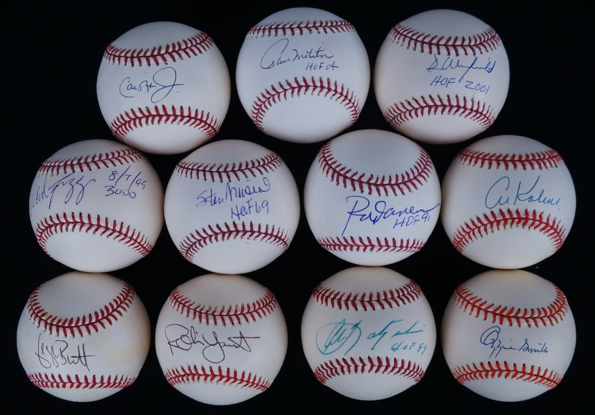 The 3,000 Hit Club Lot of 11 Autographed Baseballs