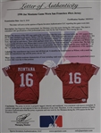 Joe Montana 1990 Game Used & Autographed Jersey w/Sports Investors Authentication LOA & PSA/DNA 