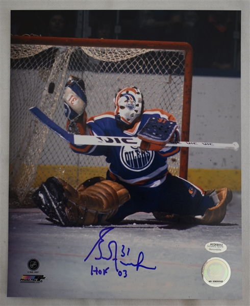 Grant Fuhr Autographed Edmonton Oilers 8x10 Photo