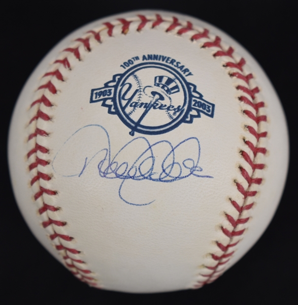 Derek Jeter 100th Anniversary Autographed Baseball
