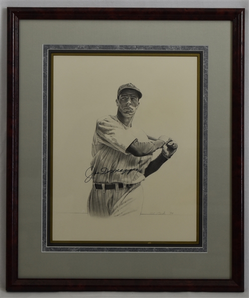 Joe DiMaggio 1994 Autographed & Framed Lithograph