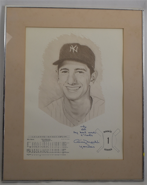 Billy Martin Autographed "Rookie Series" Framed Display