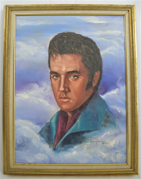 Elvis 1984 Original Oil painting by Robert Stephen Simon	