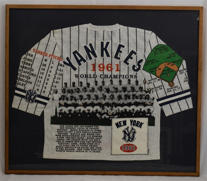 New York Yankees 1961 Jersey Framed Display