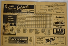 New York Yankees 1960 Spring Training Scorecard w/12 Signatures Including Mickey Mantle & Roger Maris