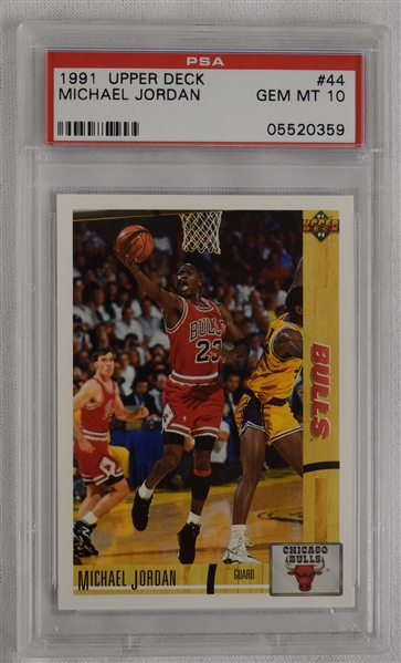Michael Jordan 1991 Upper Deck Basketball Card PSA 10 Gem Mint
