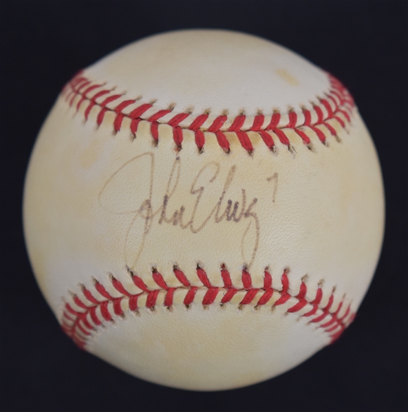 John Elway Autographed Baseball