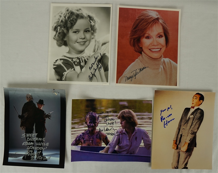Collection of 5 Autographed 8x10 Photos w/Shirley Temple