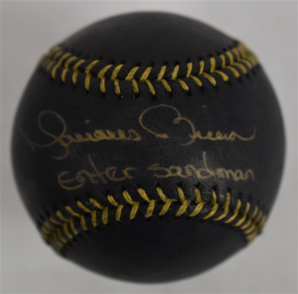 Mariano Rivera Autographed & Inscribed Black Baseball