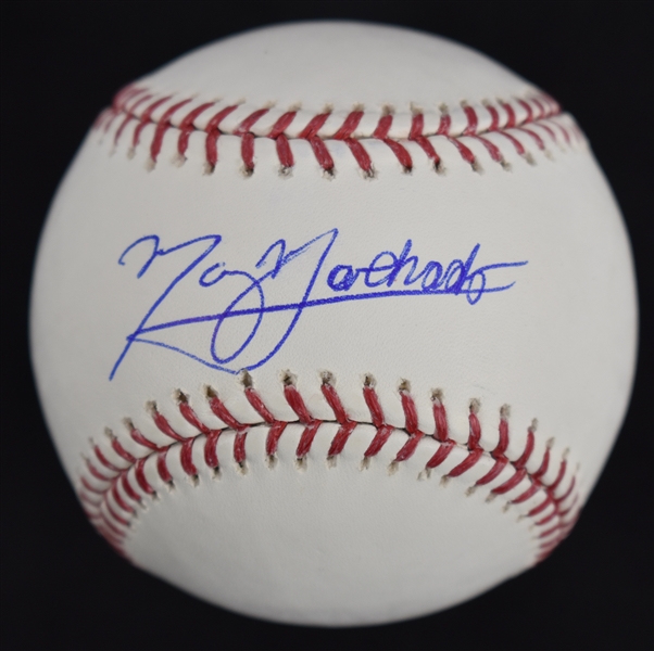 Manny Machado Rare Full Name Autographed Baseball