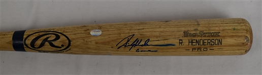 Rickey Henderson 2003 LA Dodgers Professional Model Autographed Bat w/Henderson Signed LOA