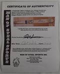 Rickey Henderson 2003 LA Dodgers Professional Model Autographed Bat w/Henderson Signed LOA
