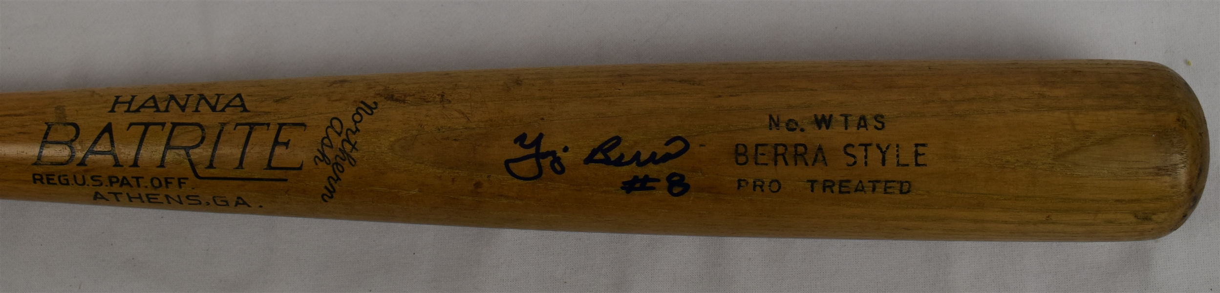 Yogi Berra Autographed Vintage Hanna Batrite Baseball Bat