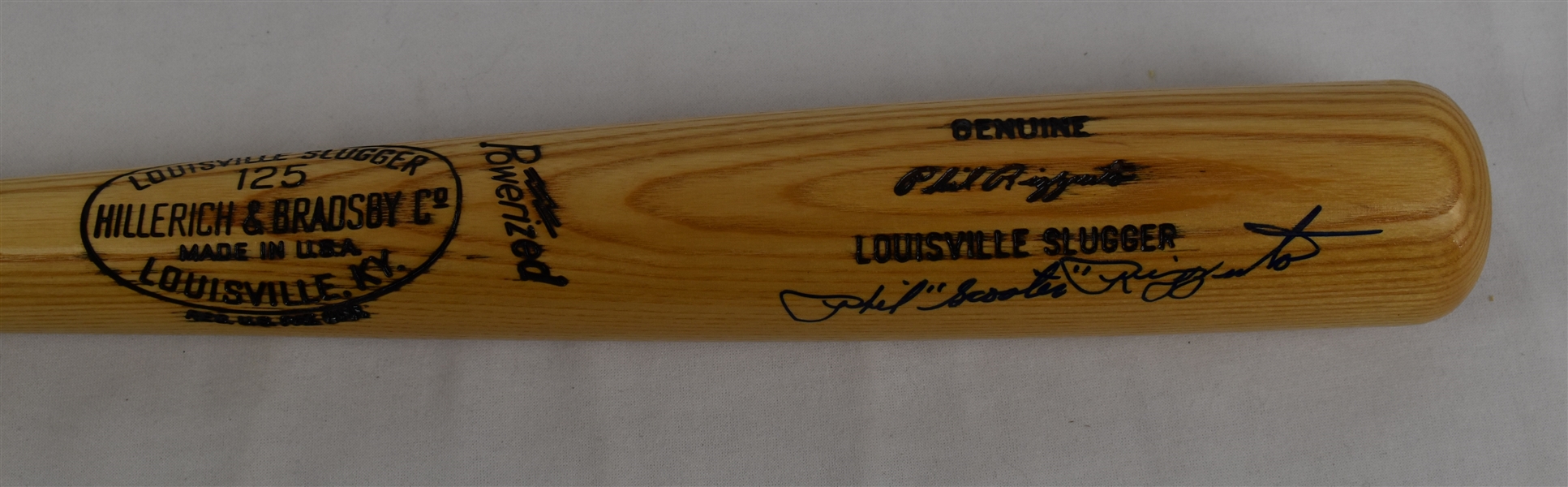 Phil “Scooter” Rizzuto Autographed Louisville Slugger Baseball Bat
