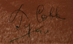 Ty Cobb Autographed Original Charles Conlon M114 Magazine Premium Framed Display PSA/DNA