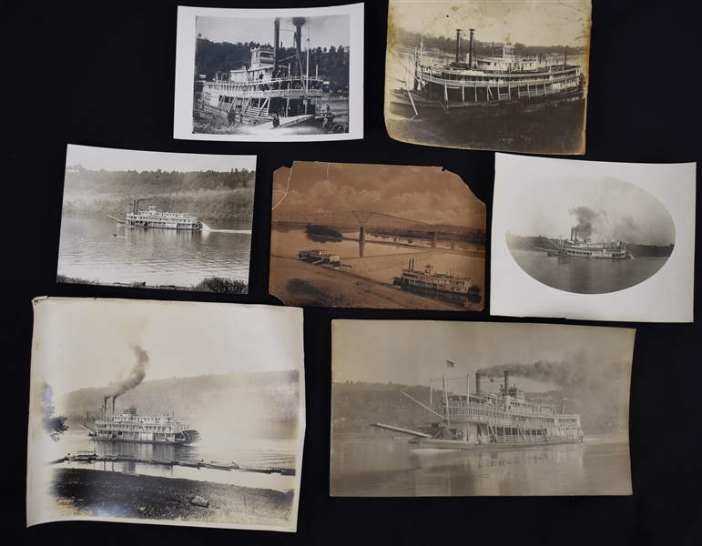 Vintage Collection of 7 Steamboat Photos 