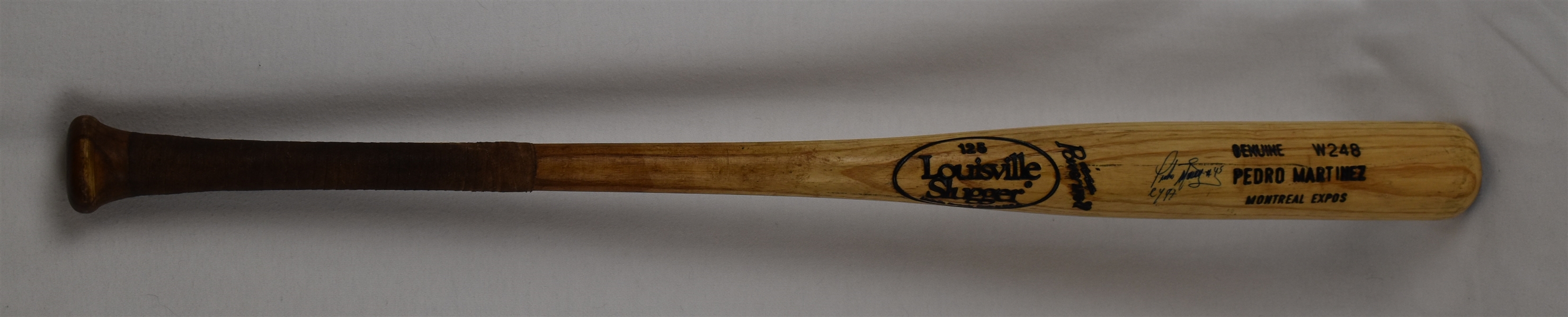 Pedro Martinez c. 1994-97 Autographed & Inscribed Montreal Expos Professional Model Bat w/Heavy Use