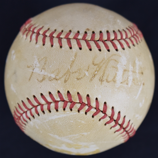 Babe Ruth Single Signed Baseball PSA/DNA LOA