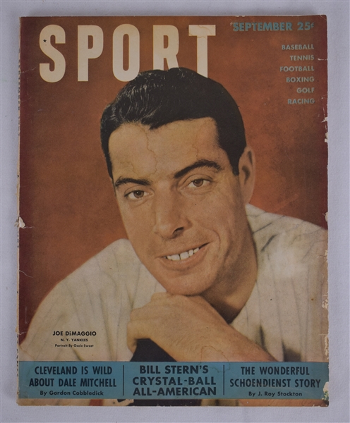 Vintage 1949 Joe DiMaggio Sport Magazine 