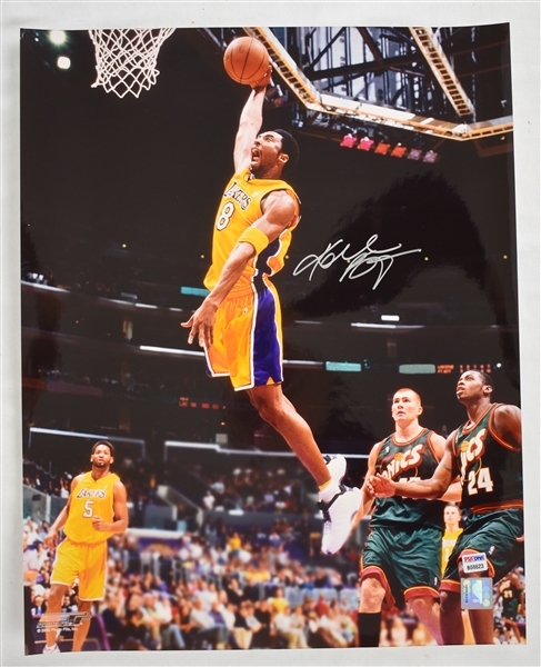 Kobe Bryant Autographed 16x20 Photograph vs. Super Sonics